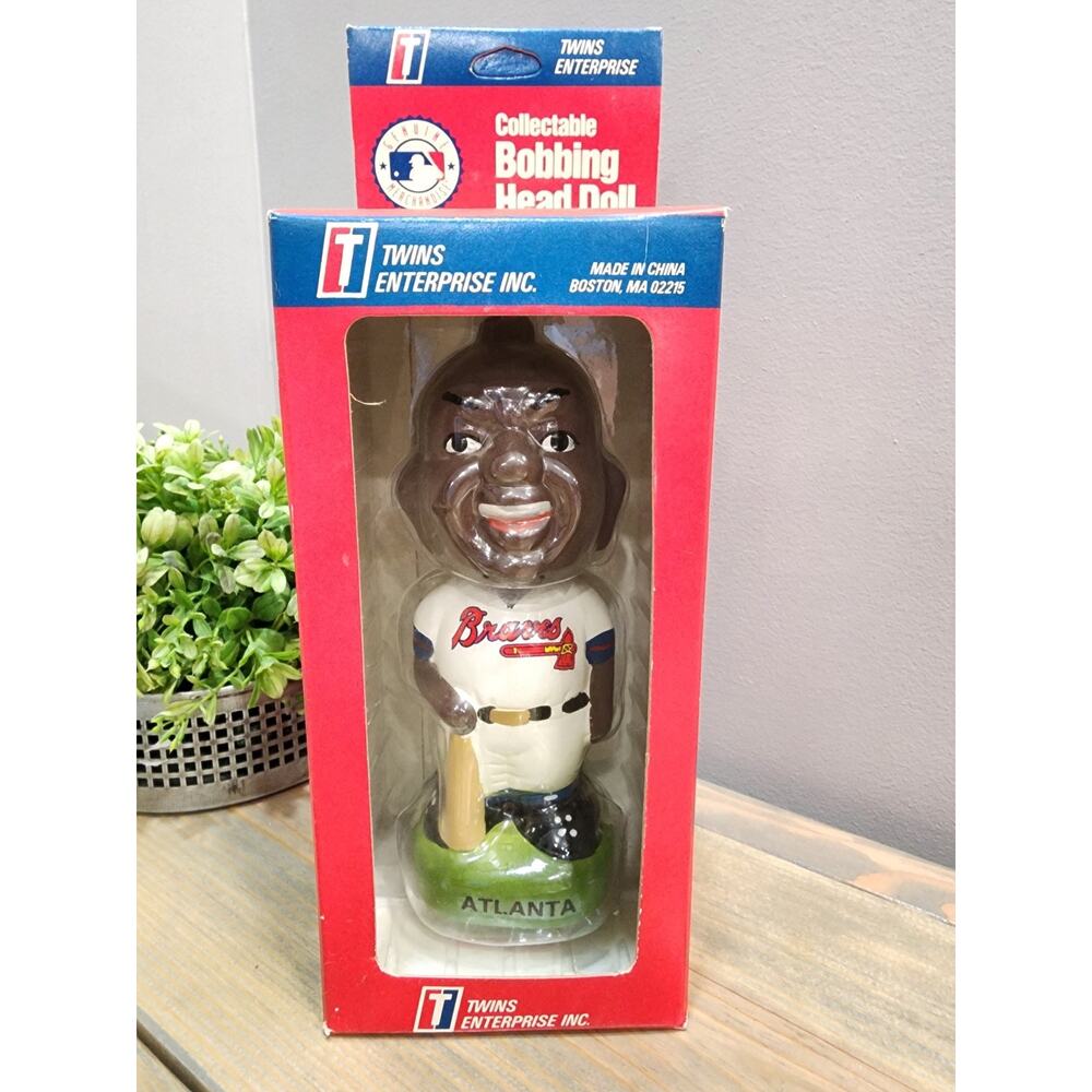 Twins Enterprise MLB Bobbing Head Atlanta Braves Mascot Ceramic Collectible NIB